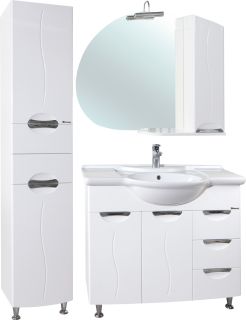 Зеркало-шкаф с подсветкой Bellezza Глория 105см правый белый 00000006243